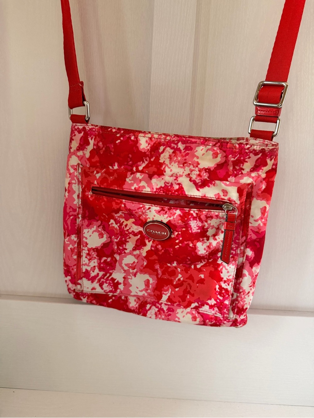 Coach Getaway Nylon Floral Print Crossbody